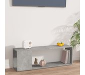 Mueble para tv | mueble de salón | mesa de tv madera contrachapada gris hormigón 100x24x32 cm cfw99234