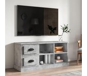 Mueble de tv | mueble de salón | mesa de tv madera contrachapada gris hormigón 102x35,5x47,5cm cfw86740
