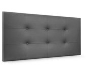 Dhome cabecero de polipiel capitoné 110x60cm camas 105 - gris