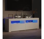 Mueble para tv | mueble de salón | mesa de tv con luces led blanco 120x35x40 cm cfw42632