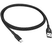 Cable ios mfi carga transferencia de datos carga rápida usb 2.4a negro 1m 5v 2.4a nylon