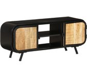 Mueble para tv | mueble de salón | mesa de tv de madera maciza de mango rugosa 110x30x45 cm cfw48954