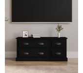 Mueble para tv | mueble de salón | mesa de tv madera contrachapada negro 100x35,5x45 cm cfw48435