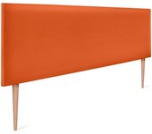 Dhome cabecero de polipiel liso 135x105cm con patas camas 120/135 - naranja