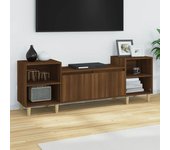 Mueble para tv | mueble de salón | mesa de tv madera contrachapada marrón roble 160x35x55 cm cfw66627