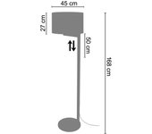 Farola tosel descendite a tela vertical natural d45 x h168 cm