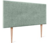 Dhome cabecero de lana natural con botones 110x105cm con patas camas 105 - verde