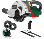 Máquina ranuradora de 1700w para pistas de pared con guía láser, 2 cuchillas de diamante y adaptador para aspiradora cable de 3mt