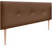Dhome cabecero de polipiel con botones 145x105cm con patas camas 135/140 - arcilla