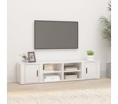 2 piezas muebles para tv | mueble de salón | mesa de tv madera blanco brillo 80x31,5x36 cm cfw72346