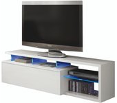 Mueble tv con luces led shine- blanco brillo
