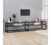Mueble para tv | mueble de salón | mesa de tv vidrio templado transparente 200x40x40,5 cm cfw75650