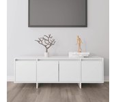 Mueble para tv | mueble de salón | mesa de tv madera contrachapada blanco 120x30x40,5 cm cfw92298