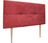 Dhome cabecero de tela aqualine con botones 105x105cm con patas camas 105 - rojo