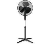 Tienda eurasia® ventilador de pie 45w, 3 velocidades, ø400 x 1300 mm, negro