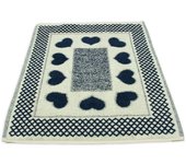 Alfombra de baño love 60x90cm blu