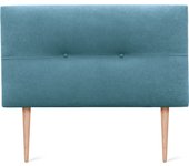 Dhome cabecero de tela aqualine con botones 105x105cm con patas camas 105 - turquesa