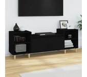 Mueble para tv | mueble de salón | mesa de tv madera contrachapada negro 160x35x55 cm cfw90410
