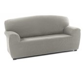 Tienda eurasia - funda sofa, poliéster, algodón y elastano, gris claro, 2 plazas