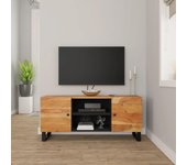 Mueble de tv | mueble de salón | mesa de tv madera maciza de acacia 105x33x46 cm cfw82470