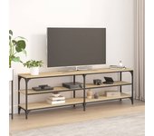 Mueble de tv | mueble de salón | mesa de tv madera contrachapada roble sonoma 160x30x50 cm cfw74159