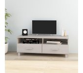 Mueble de tv | mueble de salón | mesa de tv hamar madera maciza de pino blanco 106x40x40 cm cfw36691