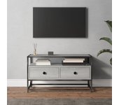 Mueble para tv | mueble de salón | mesa de tv madera contrachapada gris sonoma 80x35x45 cm cfw67336
