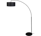 Farola tosel hamilton a tela arqueado negro d40 x h190 cm