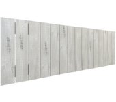 Dhome cabecero de madera reciclada dm estilo palet vertical 145x46 camas 135/140 - blanco madera