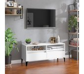 Mueble para tv | mueble de salón | mesa de tv madera contrachapada blanco 100x34,5x44,5 cm cfw12481
