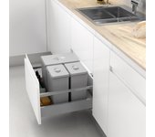 Cubo de basura para cajón de ancho exterior de mueble 800mm y alto producto 300mm