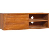 Mueble de tv de pared | mueble de salón | mesa de tv madera maciza de teca 90x30x30 cm cfw21854