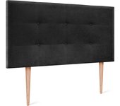 Dhome cabecero de tela aqualine capitoné 105x115cm con patas camas 105 - negro