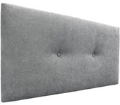 Dhome cabecero de tela aqualine liso con botones 110x50cm camas 105 - gris