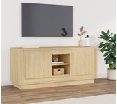 Mueble de tv | mueble de salón | mesa de tv madera contrachapada roble sonoma 102x35x45 cm cfw59214