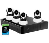 Kit diytech grabador nvr ip 16ch onvif + 4 cámaras diy-24s