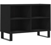 Mueble tv negro 69,5 x 30 x 50 cm de madera contrachapada