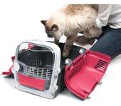 Transportín pet cabrio color cherry catit
