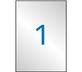 Etiquetas metalizadas plata 210.0 x 297.0mm 100 hojas apli