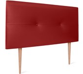 Dhome cabecero de polipiel con botones 110x105cm con patas camas 105 - rojo