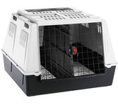 Ferplast transportín para perros para automóvil atlas car maxi, rejillas de ventilación, compartimentos portaobjetos, alfombrilla de drenaje