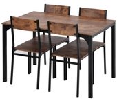 Conjunto de mesa y sillas - grupo de asientos, conjunto de comedor que incluye una mesa y 4 sillas