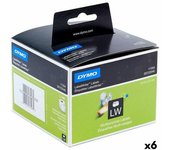 Rollo de etiquetas dymo 32 x 57 mm negro blanco 1000 piezas (6 unidades)