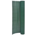 Valla de jardín de doble cara 90x400 cm verde