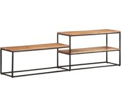 Mueble de tv | mueble de salón | mesa de tv de madera maciza de acacia 180x30x50 cm cfw90120