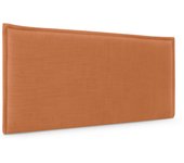 Dhome cabecero de lino natural liso con ribete 110x50cm camas 105 - naranja