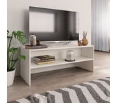 Mueble para tv | mueble de salón | mesa de tv madera contrachapada blanco 100x40x40 cm cfw16926