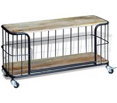 Mueble tv 100 x 40 x 45 cm madera maciza de mango