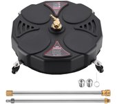Limpiador de superficies para lavadora a presión de 18 pulgadas - accesorio para lavadora eléctrica con conexión rápida, 2 varillas de extensión