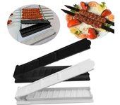 2 uds kebab maker una fila parrillas reutilizables conveniente camping picnic barbacoa accesorios herramientas utensilios de cocina